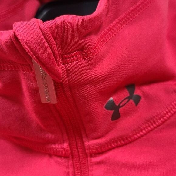 Under Armour Small 4/6 Sport Full-Zip All Season Gear Running Jacket Coral Pink - Picture 3 of 11